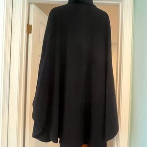 Black wool cape